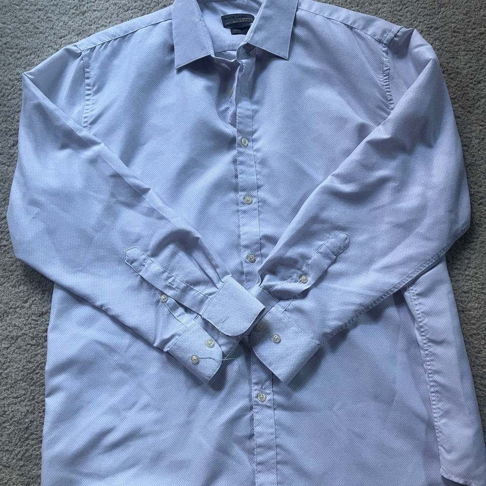 Black Label Men's Light Blue Dress Shirt